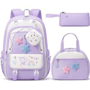 Backpack for Girls Kids School Bags Purple